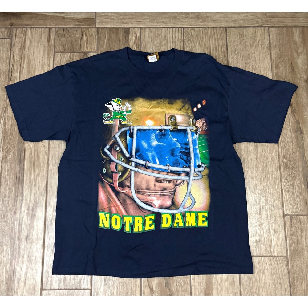 Vtg 1996 Notre Dame Fighting‎ Irish Nutmeg T Shirt XL College Football Graphic